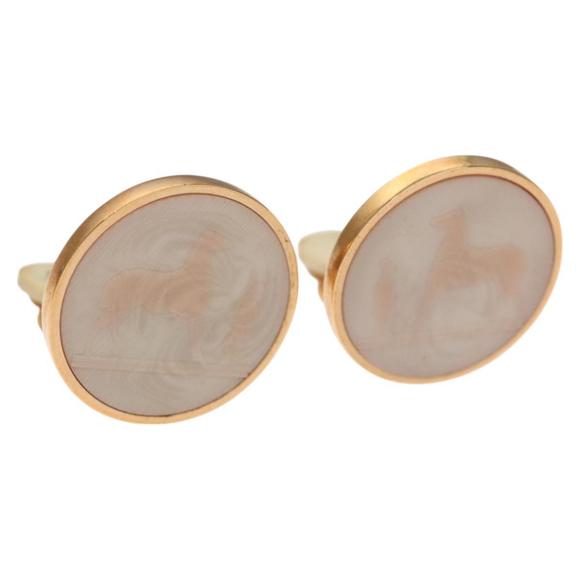 Hermès Corozo Gold Gold Plated earring - Picture 1 of 9